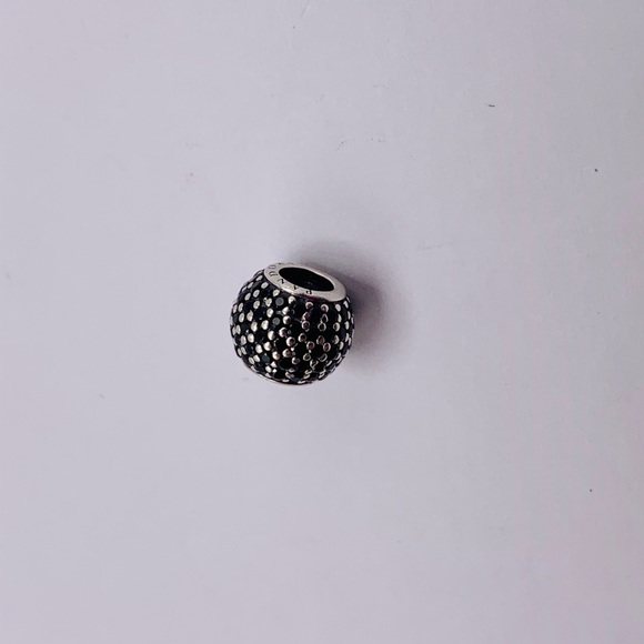 EUC Pandora 791051NCK Sterling Silver Pave Lights Bead w/ Black Nano Crystal - Picture 11 of 12